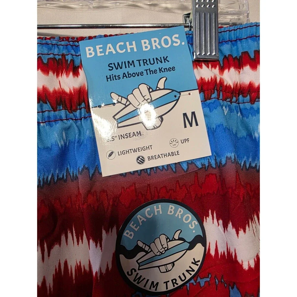 Beach Bros Acid Stripes Men's Swim Trunks Board Shorts M Multicolor PB-106-46